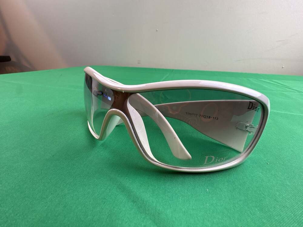 Vintage Christian Dior 0702 White Shield Mask Sunglasses - Picture 5 of 5